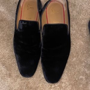 Christian Louboutins Velvet Loafers - Men size 44.5 EU 11.5 US